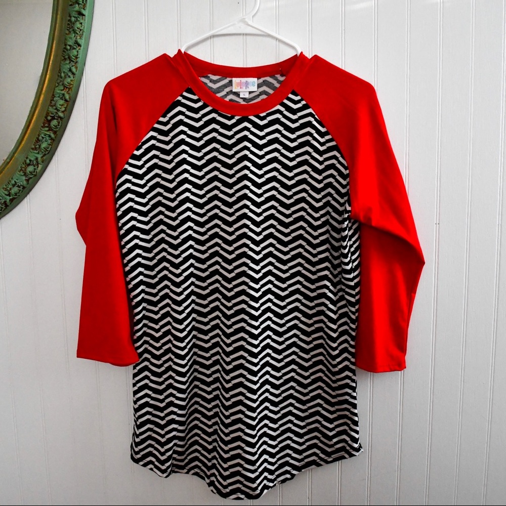 Red, Black & White ZigZag LuLaRoe Randy